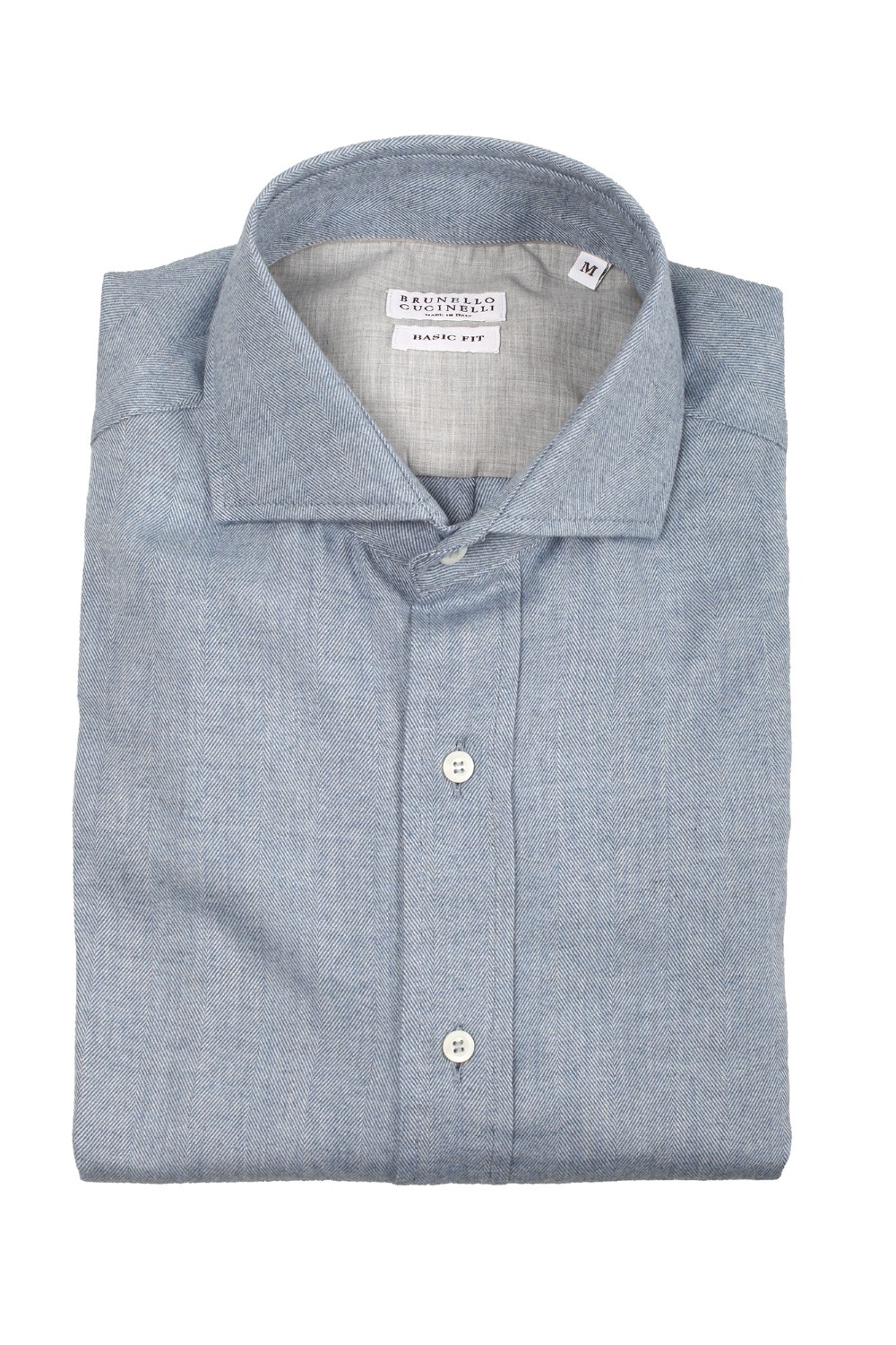 shop BRUNELLO CUCINELLI  Camicia: Brunello Cucinelli camicia in cotone.
Chiusura con cannoncino e bottoni in madreperla.
Colletto francese.
Polsini con due bottoni in madreperla.
Basic fit.
Composizione:  61% cotone, 39% lyocell.
Made in Italy.. MY6370028-C016 number 8295316